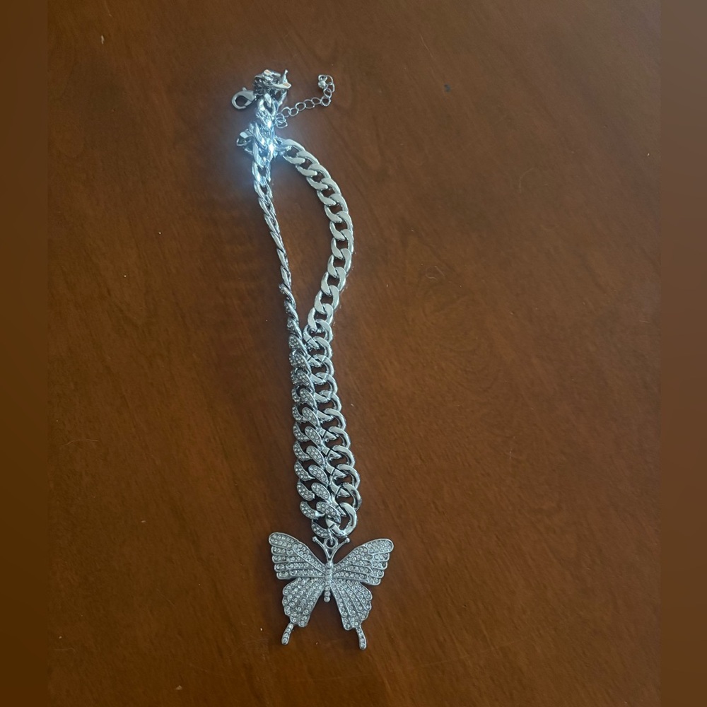 Amazon Silver Butterfly Charm Necklace